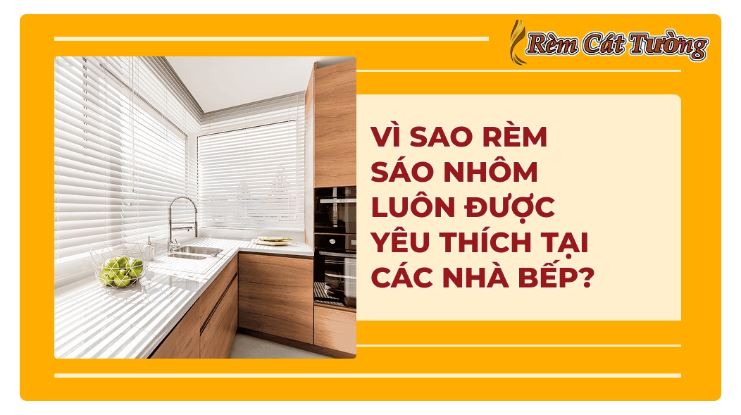 thi công rèm sáo nhôm cho bếp Rèm Cát Tường